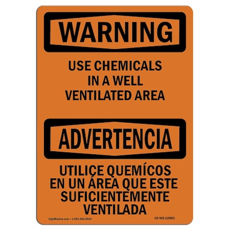 OSHA WARNING, 3.5 Height, 5 Width, Decal